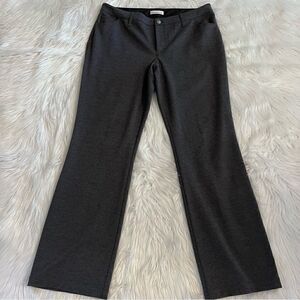 Coldwater Creek Pants Knit Size 16 Stretch Gray Career Comfort Straight Leg